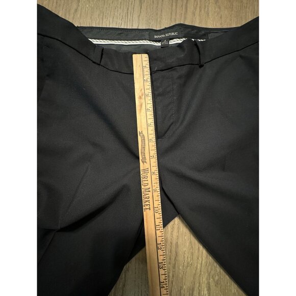 Banana Republic Avery Wool Black Straight Ankle Pants Work Office Trouser Size 4 - Picture 7 of 12